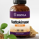Nattokinase Supplement 2,000 FU, 120 Capsules - Natto Extract for Normal Blood Flow and Circulation - Non-GMO, Gluten Free, Vegan - Made in USA 2