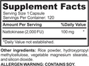 Nattokinase Supplement 2,000 FU, 120 Capsules - Natto Extract for Normal Blood Flow and Circulation - Non-GMO, Gluten Free, Vegan - Made in USA 3