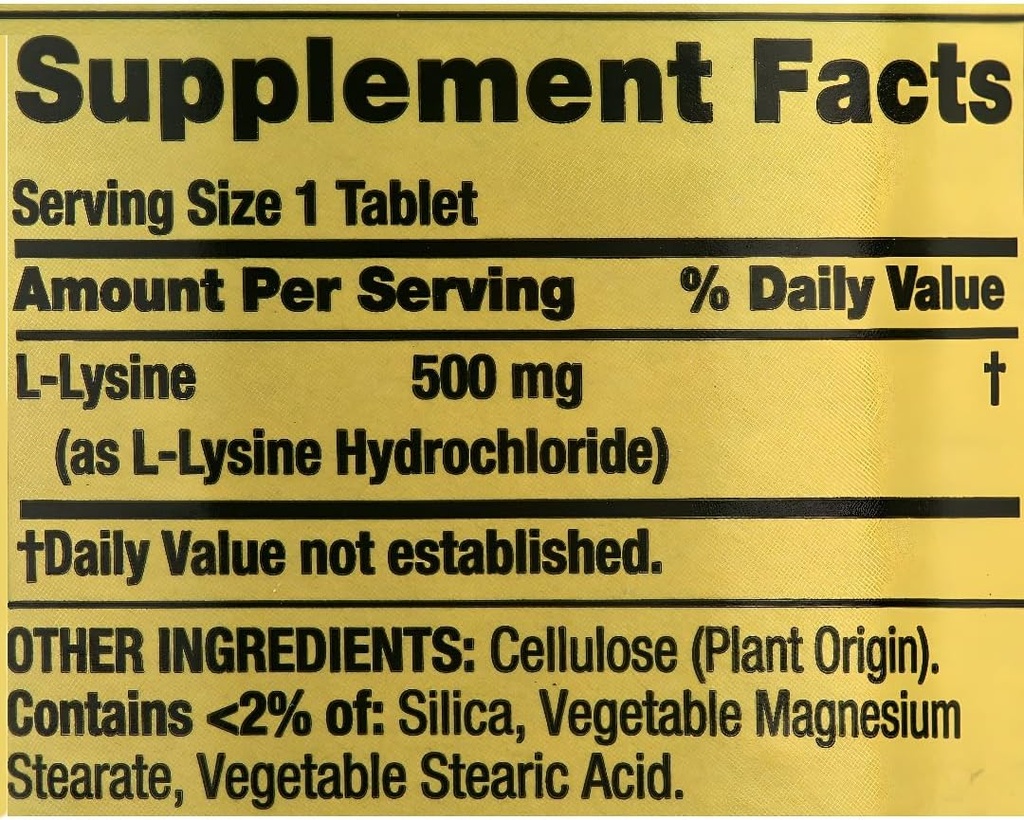 Spring Valley: Dietary Supplement L-Lysine, 250 ct 4