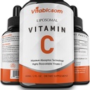 Liposomal Vitamin C 2000mg Liquid for Adults, High Absorption VIT C, Maximize Vitamin C, for Immune System & Antioxidant, 60ML (4 Bottles) 2