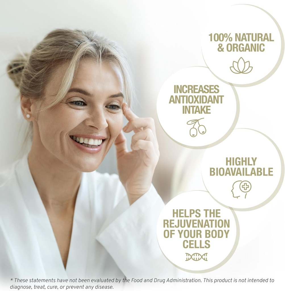 Organic Antioxidant Polyphenols Rich Olive Leaf Extract Supplement Capsules Olivie | Hydroxytyrosol Oleuropein Anti Aging Supplement | 40 Capsules 6