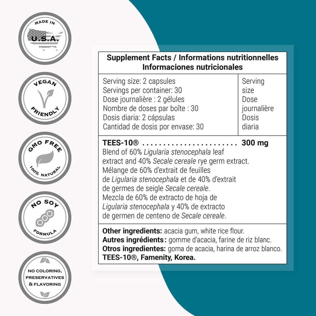 SuperSmart - Dental & Gingival Formula (Patented) - Oral Care Supplement - with TEES-10 | Non-GMO & Vegan - 60 Vegetarian Capsules 5