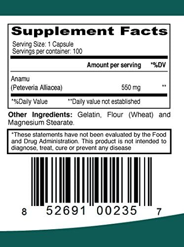 Anamu 100 Capsules 550 mg Petiveria Allicea 5