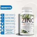 Zinc 50mg, (30 Tablets), Specially Formulated for Sensitive Stomach, Immune Support, Skin & Hair, Vegan Zinc Supplement, Non-GMO Made in USA 4