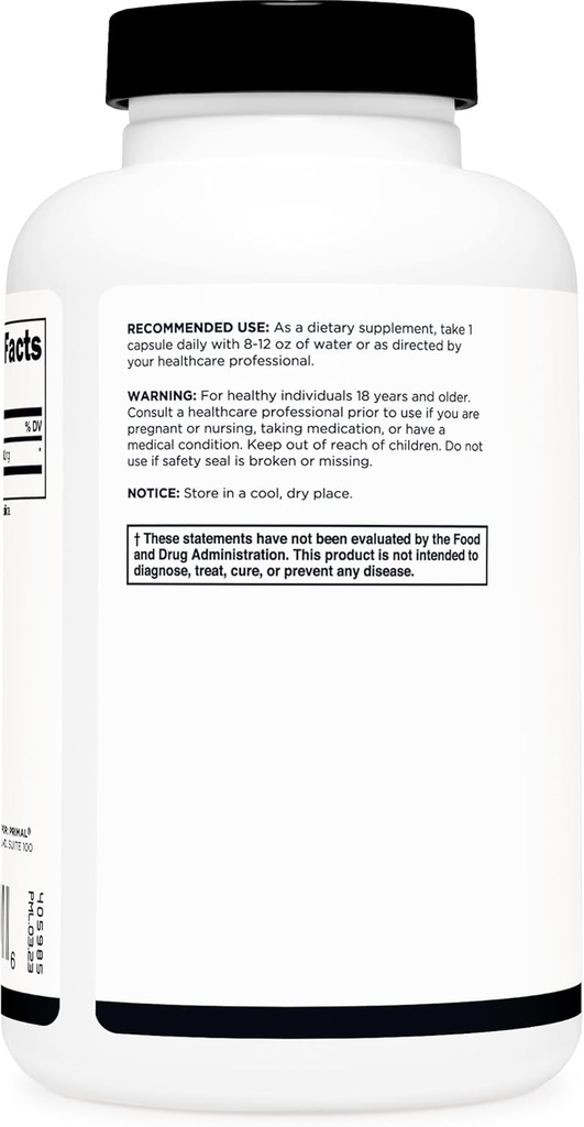 Primal L-Tyrosine Capsules (180 Capsules / 500 mg Per Serving) | Tyrosine Amino Acid Supplement 4