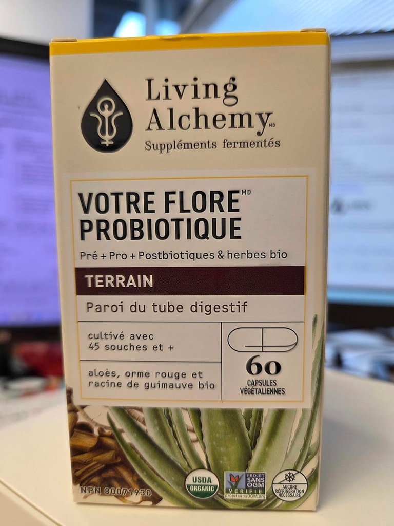 Your Flora Probiotic Terrain – Non-GMO Probiotics with Fermented Soybean, Aloe Vera, & Slippery Elm for Gut Balance & Digestion – Prebiotics, Postbiotics, Digestive Enzymes – Living Alchemy, 60 Pcs 4