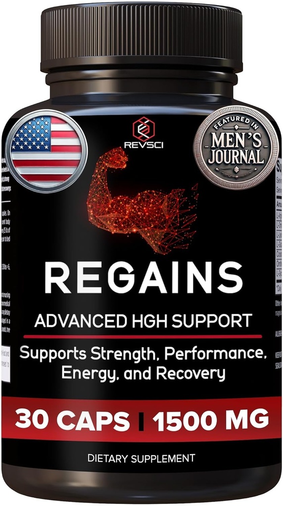 HGH Supplements for Men & Women - Regains Starter Pack, Natural Anabolic Muscle Growth Building GH & Human Growth Hormone for Men, Muscle Builder for Men, Muscle Recovery Supplement, 30 Protein Pills 2