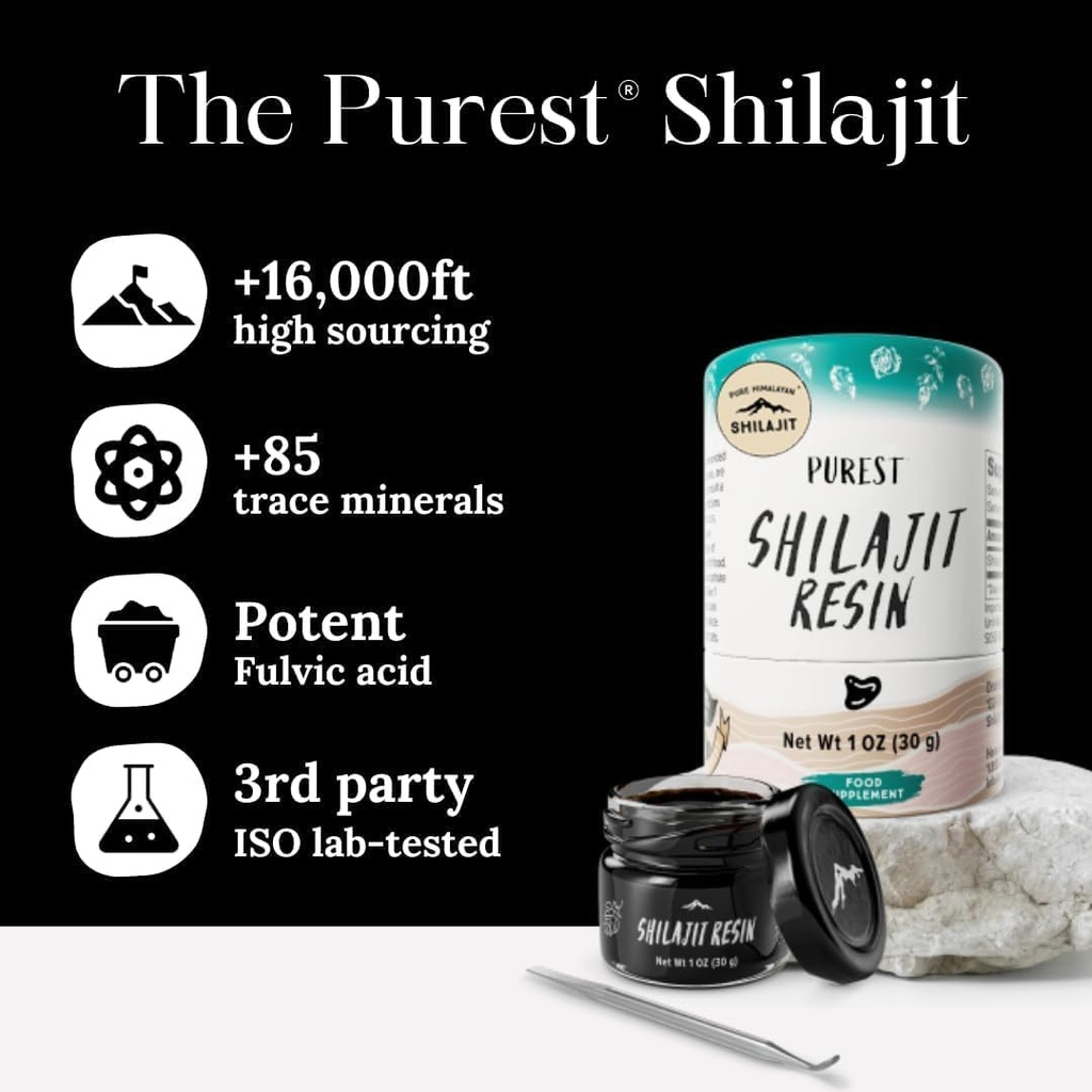 Pure Himalayan Shilajit, High Nutritional Potency, Grade A Shilajit Resin with 85+ Plant-Derived Trace Minerals and Fulvic Acid, Energy & Immune Suport for Men & Women, 3rd Party US Lab Tested (115g) 3