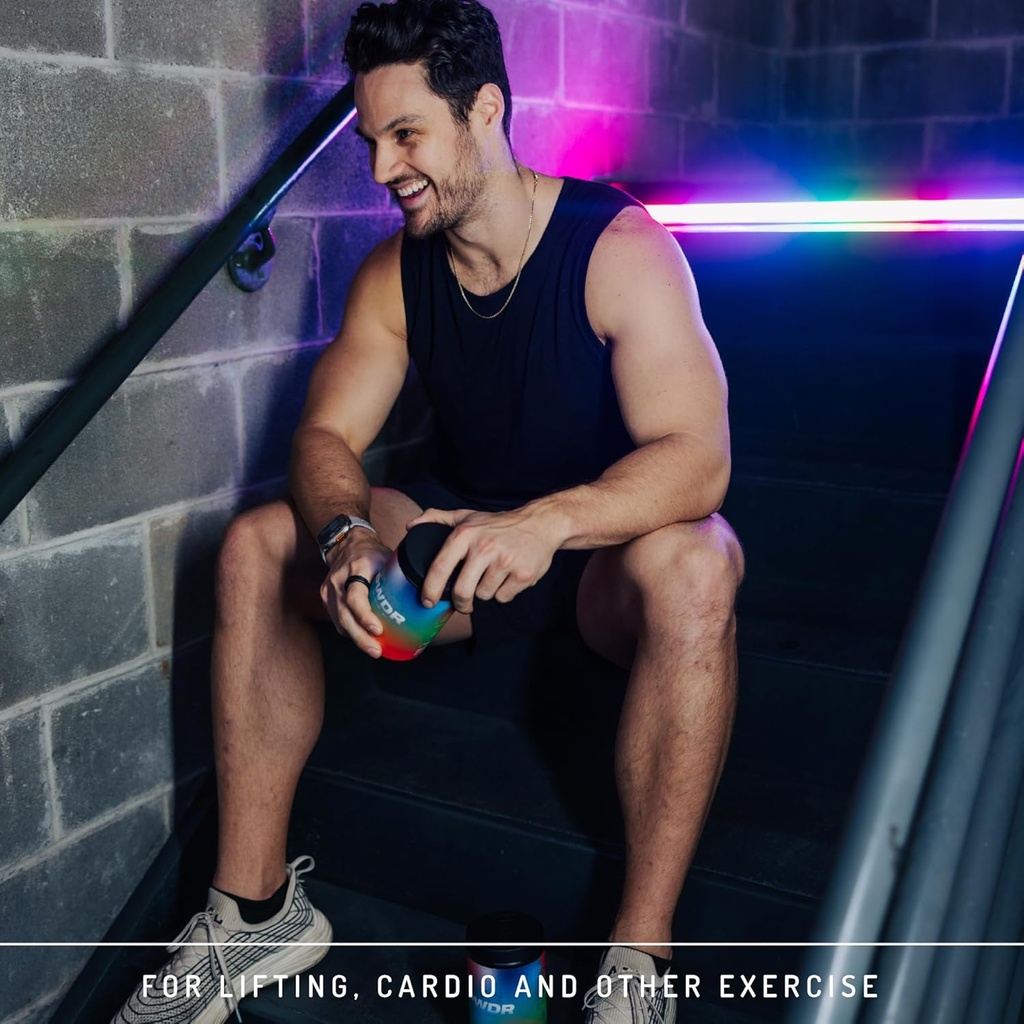 PWDRS Pre-Workout Powder, All Natural Pre Workout for Energy, Pump, Endurance & Strength, with Caffeine (Rainbow Snowcone) 6