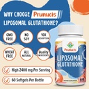 2400MG Liposomal Glutathione, with Vitamin C, Milk Thistle & Alpha-Lipoic Acid, Master Antioxidants, Pure Reduced L-Glutathione - Immune System, Cell Repair, Energy, High Absorption, 120 Softgels 4