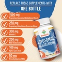 2400MG Liposomal Glutathione, with Vitamin C, Milk Thistle & Alpha-Lipoic Acid, Master Antioxidants, Pure Reduced L-Glutathione - Immune System, Cell Repair, Energy, High Absorption, 120 Softgels 6