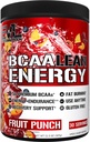 EVL BCAA Lean Energy Powder - Pre Workout Green Tea Fat Burner Support with BCAAs Amino Acids and Clean Energizers - BCAA Powder Post Workout Recovery Drink for Lean Muscle Recovery - Fruit Punch 2