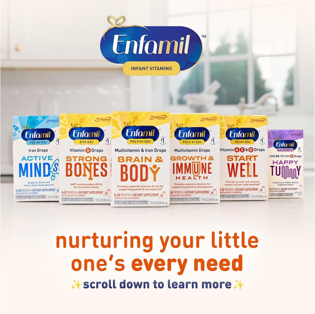 Enfamil Poly-Vi-Sol Liquid Multivitamin Drops, Supports Growth & Immune Health*, 50mL Bottle​ 6