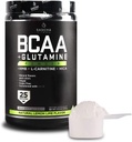 SASCHA FITNESS BCAA 4:1:1 + Glutamine,HMB,L-Carnitine,HICA | Powerful and Instant Powder Blend with Branched Chain Amino Acids (BCAAs) for Pre, Intra and Post-Workout |Natural Lemon Lime Flavor,362.5g 5