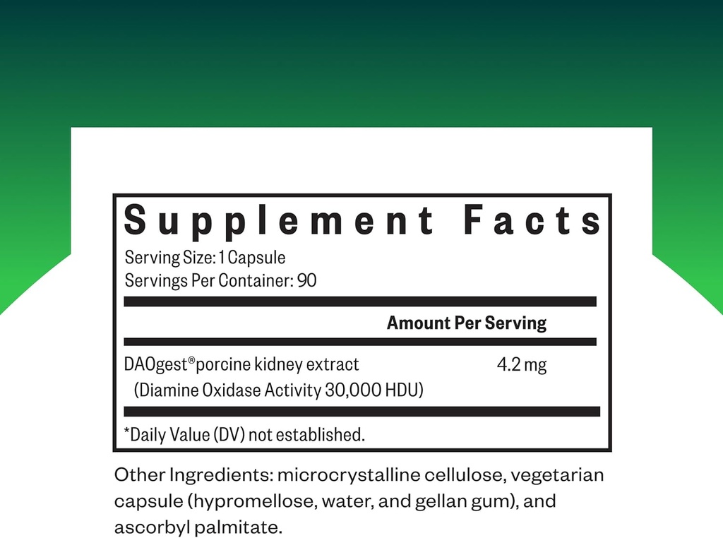 Seeking Health DAO Enzyme - Formerly Histamine Digest, DAO Enzyme Supplement for Histamine Food Intolerance, Supports Digestive Health, Upset Stomach, Vegetarian (90 Capsules)* 3