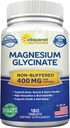 aSquared Nutrition Magnesium Glycinate 400mg - 180 Tablets - Max Strength Magnesium Bisglycinate Supplement -Maximum Bioavailability & Absorption-Non-GMO -Not Buffered-Supports Muscles, Bones & Heart 2