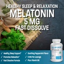 Bronson Melatonin 5mg Fast Dissolve Peppermint Tablets with Vitamin B6 - Promotes Relaxation, 360 Vegetarian Chewable Lozenges 4