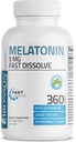 Bronson Melatonin 5mg Fast Dissolve Peppermint Tablets with Vitamin B6 - Promotes Relaxation, 360 Vegetarian Chewable Lozenges 6