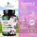 Milk Thistle Extract 1000mg - Liver Cleanse Detox & Repair Formula with Dandelion Extract - Herbal Liver Supplement - Nature's Milk Thistle w/Silymarin Marianum, Supports Liver Health - 60 Capsules 5