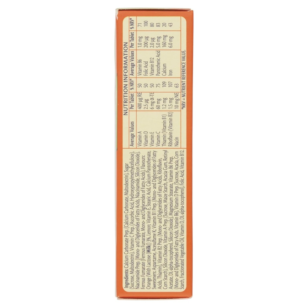 Haliborange Seven Seas Kids Multivitamins Calcium & Iron 30 Orange Flavour Chewable Tablets 4