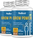 NuBest Grow Power - Calcium Supplement - Magnesium Supplement with Vitamin D3, B6, Zinc, Phosphorus and Multivitamin for Strong Bones, Overall Health for Age 10+ | Pack 2 2