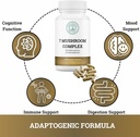 Organic Mushroom Complex - 7 Mushroom Blend Immune Support Nootropic & Cognitive Health Supplement with Organic Lion's Mane, Chaga, Maitake, Shiitake, Reishi, Turkey Tails, Cordyceps Mix 3
