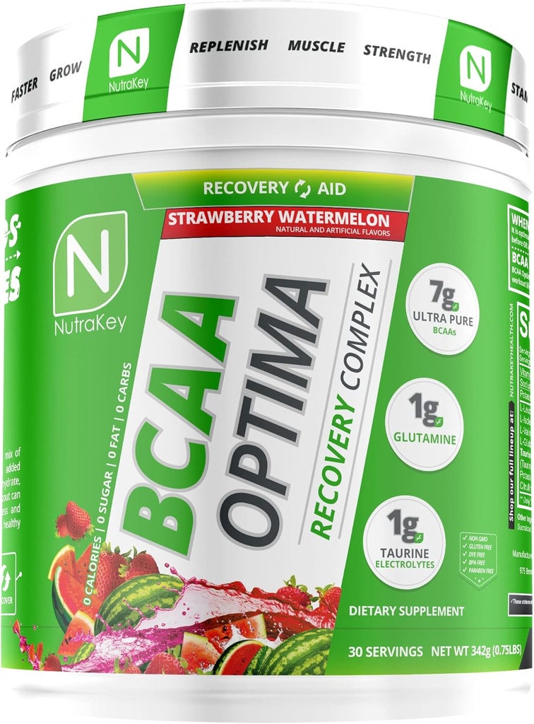 NutraKey BCAA Optima Post Workout Recovery Complex, No Sugar, No Carb, Recovery Aid, Rainbow 4