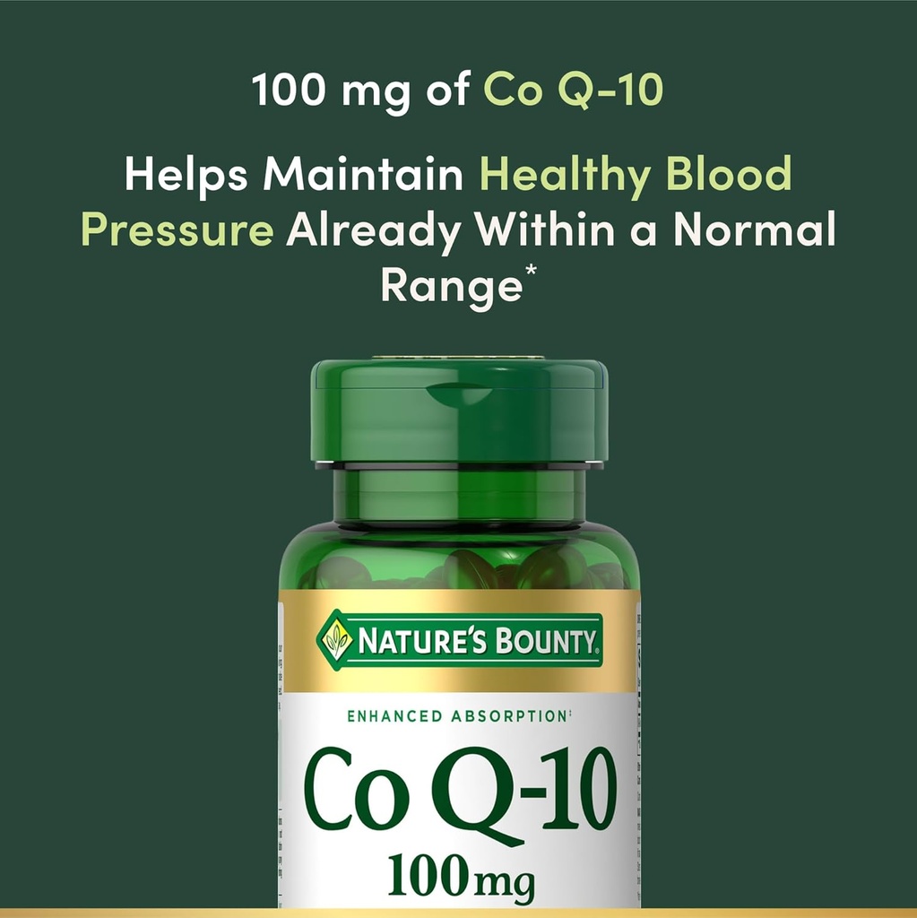 Nature's Bounty CoQ10, Helps Maintain Healthy Blood Pressure, 100 mg, Rapid Release Softgels, 75 Count 4