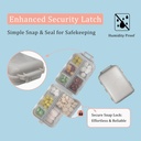 Pocket Pharmacy with Medicine Labels 146 Labels Travel Daily Pill Container Mini Medication Organizer Storage Pill Organizer Travel Essentials Pill Case 7 Day Pill Organizer (Purple, 1 Pack) 5