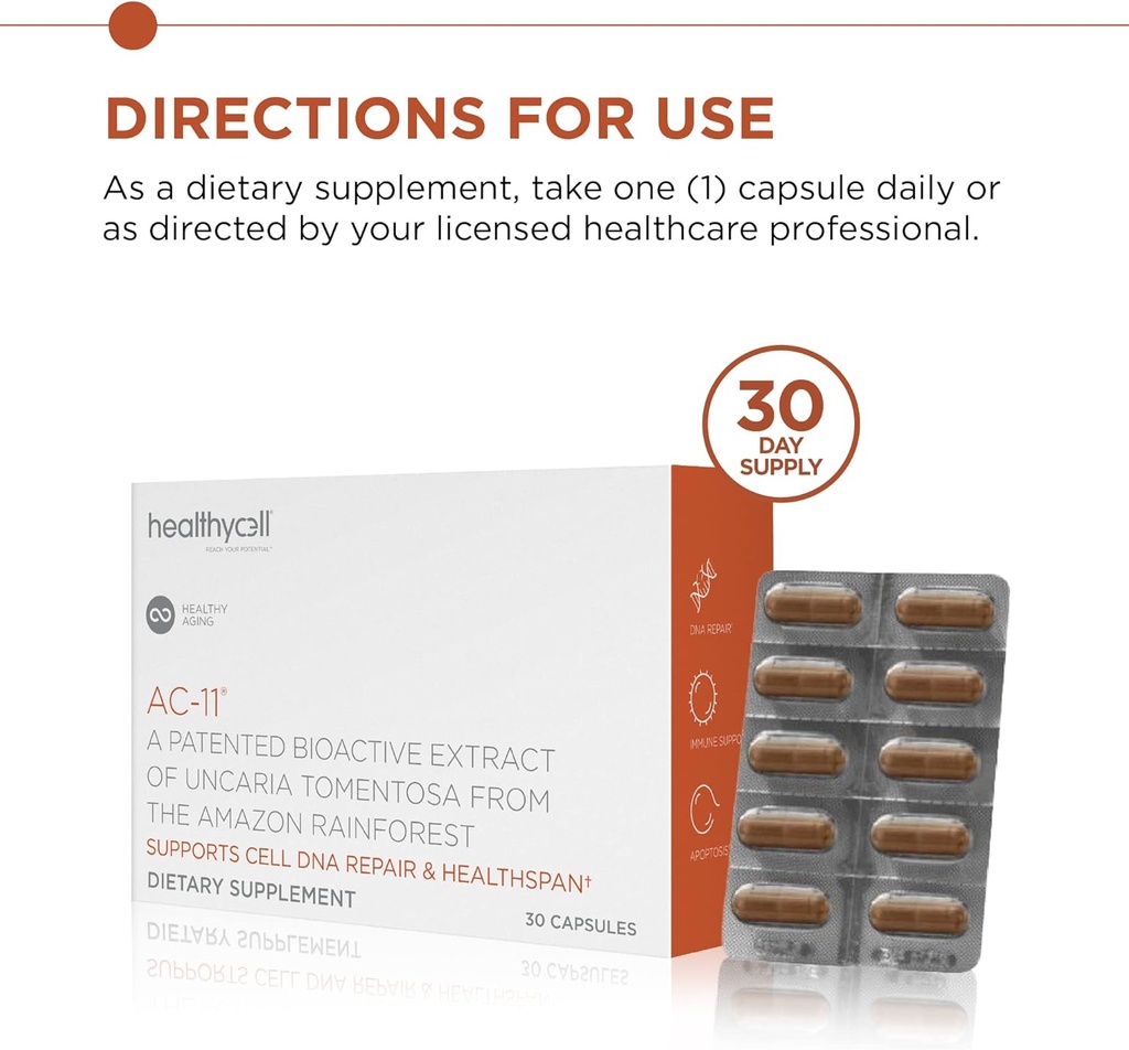 Healthycell Telomere Length + AC-11 | DNA Repair Supplements for Anti-Aging and Cell Health 5