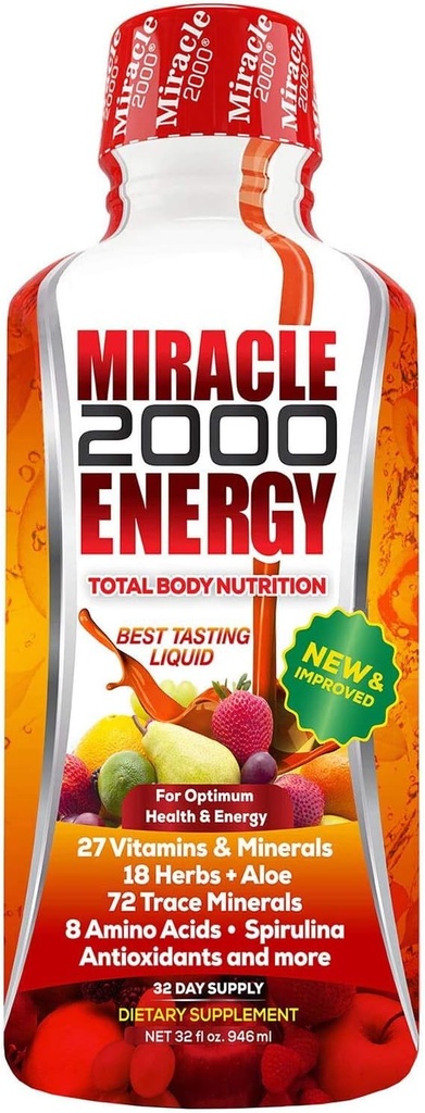 Century Systems - Miracle 2000, Complete Liquid Multivitamin and Mineral Supplement with Amino Acids and Antioxidants, 32 Ounces 2