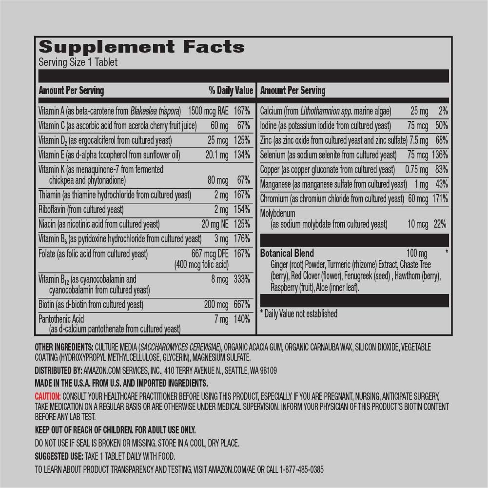 Elements Women‚ 40+ One Daily Multivitamin, 66% Whole Food Cultured, Vegan, 65 Tablets, 2 month supply (Packaging may vary) 3