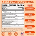 NEVISS Sugar Free Prebiotic Fiber Gummies 120 Counts + Lutein Gummies 60 Counts 6