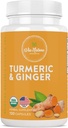 Turmeric & Ginger Capsules 1000mg | Organic Herbal Supplement | 120 Capsules 2