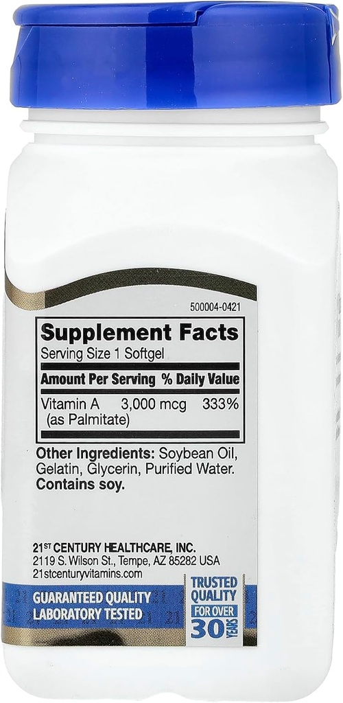 21st Century A 10, 000 I.U. Softgels, 110 Count 3