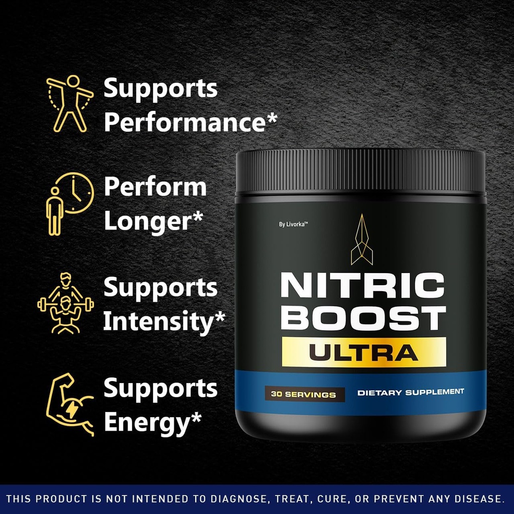 LIVORKA (2 Pack) Nitric Boost - Nitric Boost Ultra Purple Powder for Men, NitricBoostUltra Powder, Boost Energy and Support Active Lifestyles, 120 Servings for 2 Months 3