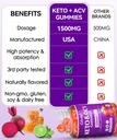 Keto ACV Gummies - 1500mg Apple Cider Vinegar Gummies with Probiotics, B12 and Keto Support, Detox & Cleanse, GMO Free & Vegan - 60 Count... 4