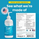 Wild-Caught Omega 3 Fish Oil for Dogs & Cats, Liquid EPA DHA Supplement for Skin, Coat, Joints & Heart, Low-Odor Omega 3 Drops for Small Dog Breeds & Cats with Itchy Skin, 16 oz 3