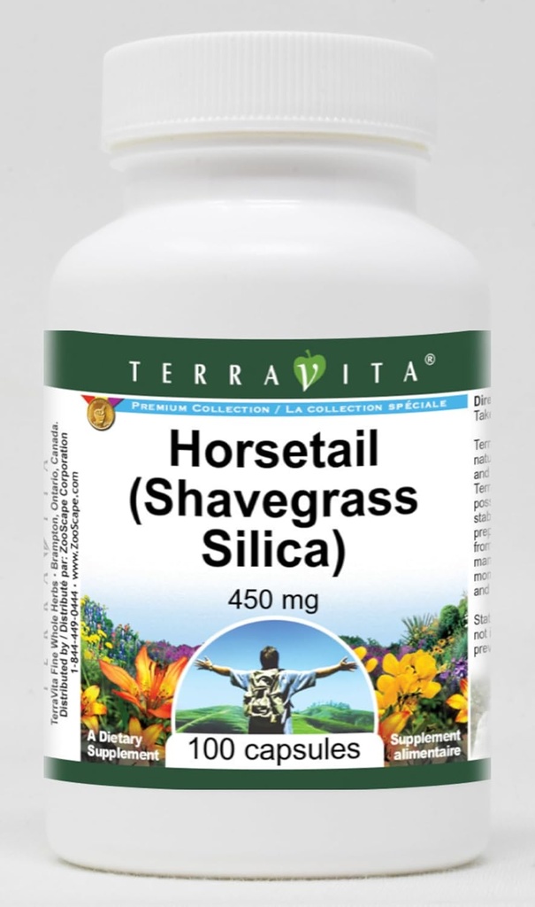 Horsetail (Shavegrass Silica) - 450 mg (100 Capsules, ZIN: 511334) - 3 Pack 2