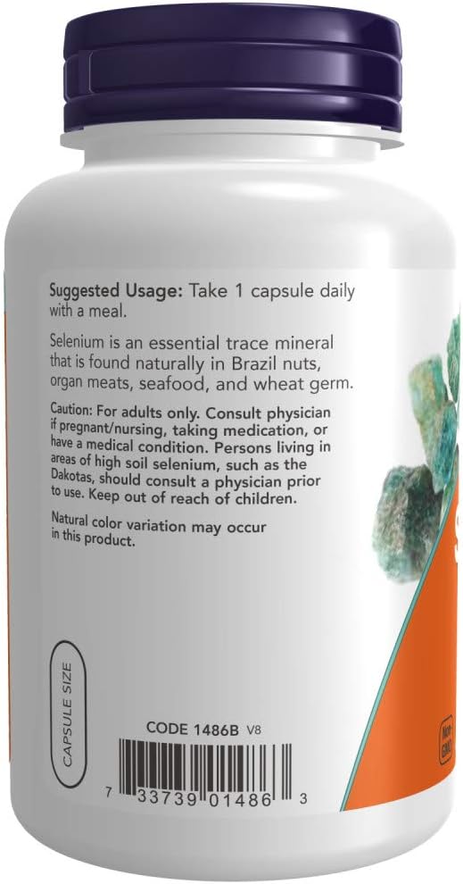 NOW Foods Selenium 200 mcg VCaps, 180 ct (180) 4
