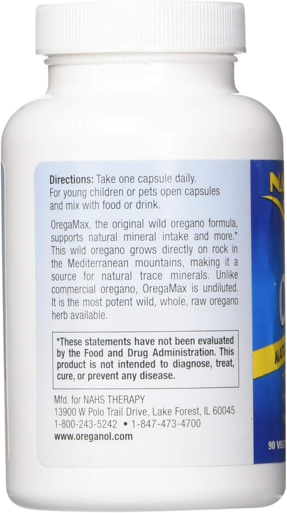 NORTH AMERICAN HERB & SPICE OregaMax - 90 Vegi Capsules - Healthy Digestive & Immune Support - Oreganol P73 Oregano Oil Supplement with Garlic & Onion - Non-GMO - 90 Servings 4