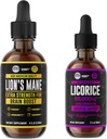 HERBIFY Bundle - Lions Mane Drops & Licorice Root Extract - Brain Boost & Nervous Stomach Support 2