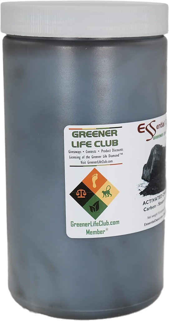 Essential Depot Activated Charcoal Powder - 10 oz - Safety Sealed HDPE Container with Resealable Cap 3