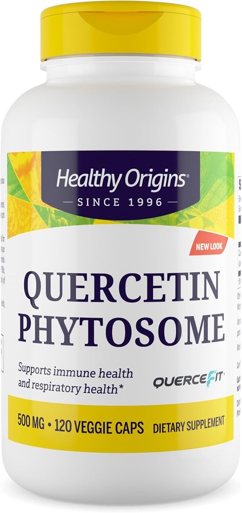 Healthy Origins Quercetin Phytosome 500 mg - Quercetin Supplements for Immune Support & Respiratory Support - Vegan, Non-GMO & Gluten-Free Quercetin Supplement - 120 Veggie Capsules 2