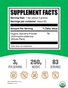 BulkSupplements.com Organic Spirulina Powder - Superfood, Green Spirulina Powder, Herbal Supplement - Vegan-Friendly, 3g per Serving, 250g (8.8 oz) (Pack of 1) 3