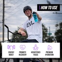 EVL BCAAs Amino Acids Powder - Rehydrating BCAA Powder Post Workout Recovery Drink with Natural Caffeine - BCAA Energy Pre Workout Powder for Muscle Recovery Lean Growth and Endurance - Green Apple 5