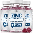 NEW AGE Zinc Gummies - 50mg High Immune Booster Zinc Supplement, Immune Defense, Powerful Natural Antioxidant, Non-GMO 180 Count (Pack of 3) 2
