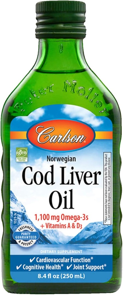 Carlson Norwegian Cod Liver Oil Natural, 250ml 2