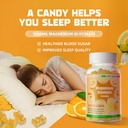 Magnesium Glycinate Gummies 1000mg - Sugar Free Magnesium Potassium Supplement with Vitamin D, B6, CoQ10 for Calm Mood & Sleep Support - 60 Orange Gummies 6
