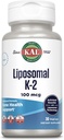 KAL Liposomal Vitamin K2 Supplement with MK7 100 mcg - High Absorption, Liposomal Technology - Advanced Bone Support - Vegan, Gluten Free, Made Without Soy, 30 Servings, 30 VegCaps 2